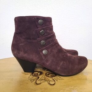 Dansko Baker EU 39 US‎ 8.5 Brown Suede Ankle Boots Victorian Cottagecore Regency
